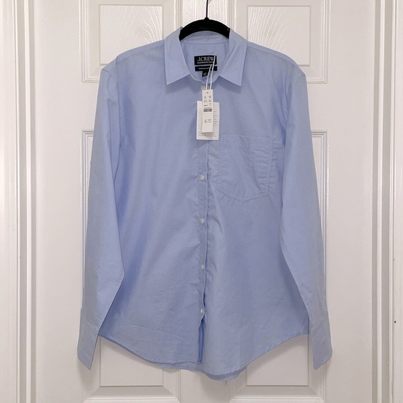 NWT J.Crew Garçon Classic Shirt in Cotton Poplin in Blue Eoe - Picture 5 of 10